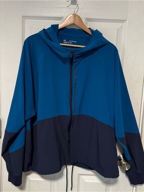Under Armour Two-Tone Blue Hooded Jacket 2XL